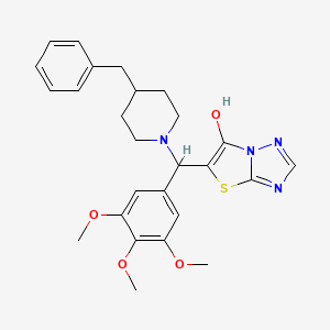 molecular formula C26H30N4O4S B2414986 5-((4-苄基哌啶-1-基)(3,4,5-三甲氧基苯基)甲基)噻唑并[3,2-b][1,2,4]三唑-6-醇 CAS No. 868220-60-4
