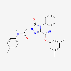 molecular formula C26H23N5O3 B2414988 2-(4-(3,5-dimethylphenoxy)-1-oxo-[1,2,4]triazolo[4,3-a]quinoxalin-2(1H)-yl)-N-(p-tolyl)acetamide CAS No. 1207048-40-5