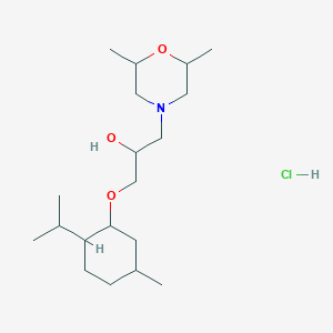 1-(2,6-Dimethylmorpholino)-3-((2-isopropyl-5-methylcyclohexyl)oxy)propan-2-ol hydrochloride