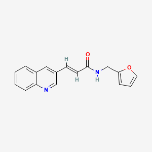 molecular formula C17H14N2O2 B2414996 (E)-N-(2-呋喃甲基)-3-(3-喹啉基)-2-丙烯酰胺 CAS No. 478039-42-8
