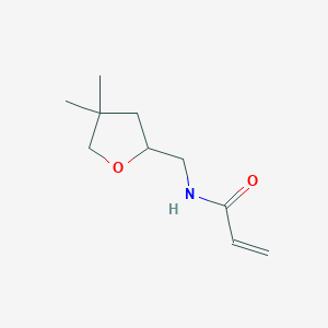 molecular formula C10H17NO2 B2414997 N-[(4,4-Dimethyloxolan-2-yl)methyl]prop-2-enamide CAS No. 2224539-45-9