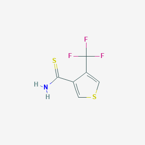 molecular formula C6H4F3NS2 B2415005 4-(Trifluoromethyl)thiophene-3-carbothioamide CAS No. 2225136-18-3