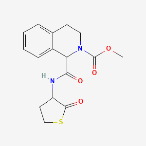 molecular formula C16H18N2O4S B2415133 methyl 1-((2-oxotetrahydrothiophen-3-yl)carbamoyl)-3,4-dihydroisoquinoline-2(1H)-carboxylate CAS No. 1396583-73-5