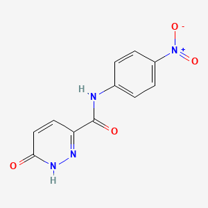 molecular formula C11H8N4O4 B2415138 N-(4-nitrophenyl)-6-oxo-1,6-dihydropyridazine-3-carboxamide CAS No. 899749-12-3