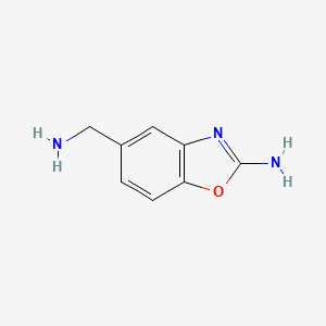 molecular formula C8H9N3O B2415145 5-(Aminomethyl)benzo[d]oxazol-2-amine CAS No. 1781019-20-2