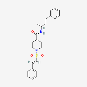 B2415184 N-(4-phenylbutan-2-yl)-1-[(E)-2-phenylethenyl]sulfonylpiperidine-4-carboxamide CAS No. 941184-43-6