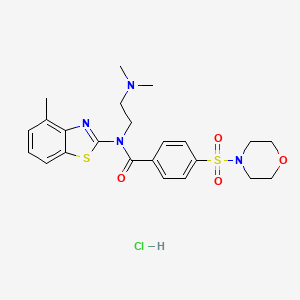 molecular formula C23H29ClN4O4S2 B2415197 N-(2-(dimethylamino)ethyl)-N-(4-methylbenzo[d]thiazol-2-yl)-4-(morpholinosulfonyl)benzamide hydrochloride CAS No. 1217055-06-5