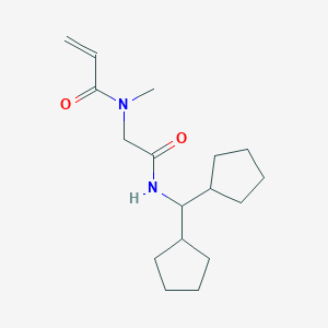 molecular formula C17H28N2O2 B2415284 N-[2-(Dicyclopentylmethylamino)-2-oxoethyl]-N-methylprop-2-enamide CAS No. 2361723-57-9