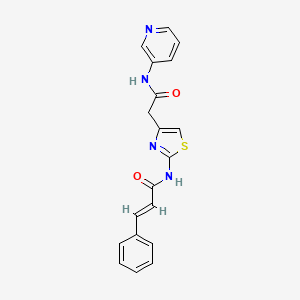molecular formula C19H16N4O2S B2415366 N-(4-(2-oxo-2-(pyridin-3-ylamino)ethyl)thiazol-2-yl)cinnamamide CAS No. 1207061-88-8