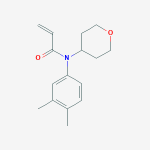 molecular formula C16H21NO2 B2415383 N-(3,4-Dimethylphenyl)-N-(oxan-4-yl)prop-2-enamide CAS No. 2361641-31-6