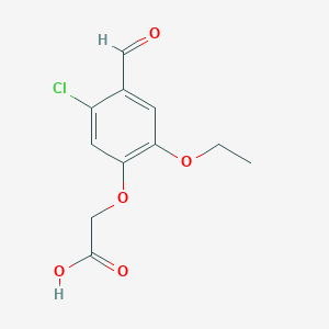 molecular formula C11H11ClO5 B2415386 2-(5-Chloro-2-ethoxy-4-formylphenoxy)acetic acid CAS No. 692279-86-0