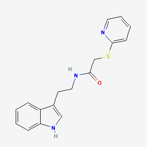 molecular formula C17H17N3OS B2415387 N-[2-(1H-indol-3-yl)ethyl]-2-(pyridin-2-ylsulfanyl)acetamide CAS No. 1024153-56-7