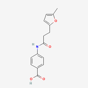 molecular formula C15H15NO4 B2415440 4-[3-(5-Methyl-furan-2-yl)-propionylamino]-benzoic acid CAS No. 327075-12-7