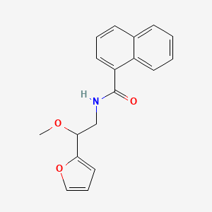 molecular formula C18H17NO3 B2415463 N-[2-(furan-2-yl)-2-methoxyethyl]naphthalene-1-carboxamide CAS No. 1788848-24-7