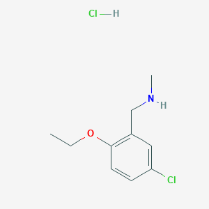 molecular formula C10H15Cl2NO B2415480 (5-Chloro-2-ethoxybenzyl)methylamine hydrochloride CAS No. 1048947-97-2