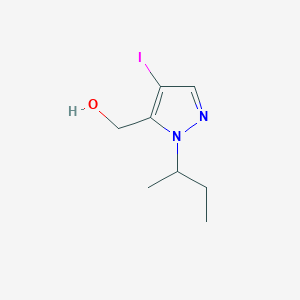 molecular formula C8H13IN2O B2415489 (2-Butan-2-yl-4-iodopyrazol-3-yl)methanol CAS No. 2101197-33-3