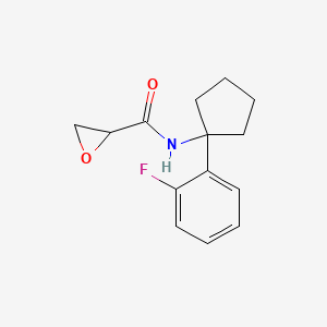 molecular formula C14H16FNO2 B2415500 N-[1-(2-Fluorophenyl)cyclopentyl]oxirane-2-carboxamide CAS No. 2411287-68-6