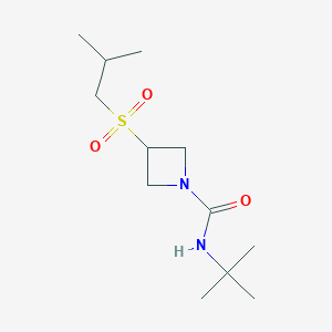 molecular formula C12H24N2O3S B2415506 N-(tert-butyl)-3-(isobutylsulfonyl)azetidine-1-carboxamide CAS No. 1797692-79-5