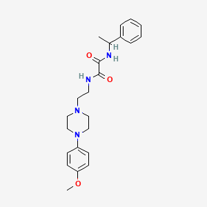 molecular formula C23H30N4O3 B2415512 N1-(2-(4-(4-methoxyphenyl)piperazin-1-yl)ethyl)-N2-(1-phenylethyl)oxalamide CAS No. 1049571-71-2