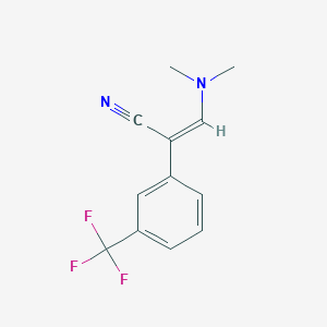 molecular formula C12H11F3N2 B2415544 3-(Dimethylamino)-2-[3-(trifluoromethyl)phenyl]acrylonitrile CAS No. 62738-99-2