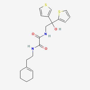 molecular formula C20H24N2O3S2 B2415549 N1-(2-(cyclohex-1-en-1-yl)ethyl)-N2-(2-hydroxy-2-(thiophen-2-yl)-2-(thiophen-3-yl)ethyl)oxalamide CAS No. 2034329-25-2