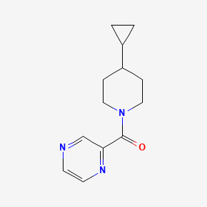 molecular formula C13H17N3O B2415552 2-(4-Cyclopropylpiperidine-1-carbonyl)pyrazine CAS No. 2320226-29-5