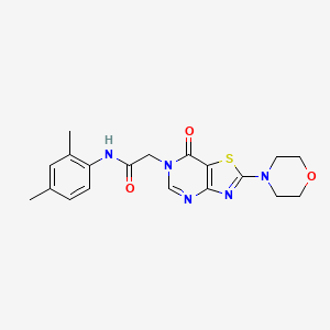 molecular formula C19H21N5O3S B2415555 N-(2,4-dimethylphenyl)-2-(2-morpholino-7-oxothiazolo[4,5-d]pyrimidin-6(7H)-yl)acetamide CAS No. 1223926-93-9