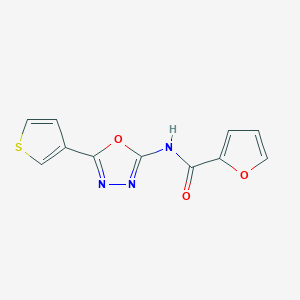 molecular formula C11H7N3O3S B2415589 N-(5-(thiophen-3-yl)-1,3,4-oxadiazol-2-yl)furan-2-carboxamide CAS No. 1226458-54-3