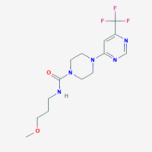 molecular formula C14H20F3N5O2 B2415623 N-(3-methoxypropyl)-4-[6-(trifluoromethyl)pyrimidin-4-yl]piperazine-1-carboxamide CAS No. 2034262-64-9