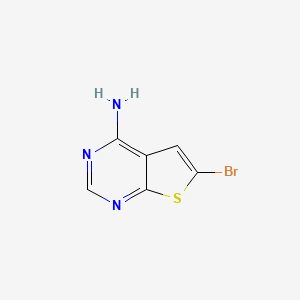 molecular formula C6H4BrN3S B2415625 6-Bromothieno[2,3-d]pyrimidin-4-amine CAS No. 60703-81-3