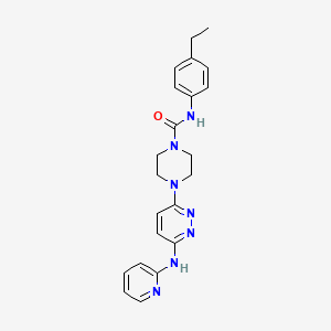 molecular formula C22H25N7O B2415629 N-(4-ethylphenyl)-4-(6-(pyridin-2-ylamino)pyridazin-3-yl)piperazine-1-carboxamide CAS No. 1021073-19-7