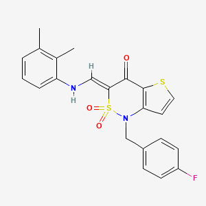 (3Z)-3-{[(2,3-dimethylphenyl)amino]methylidene}-1-(4-fluorobenzyl)-1H-thieno[3,2-c][1,2]thiazin-4(3H)-one 2,2-dioxide