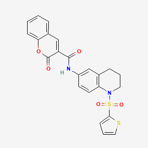 2-oxo-N-(1-(thiophen-2-ylsulfonyl)-1,2,3,4-tetrahydroquinolin-6-yl)-2H-chromene-3-carboxamide