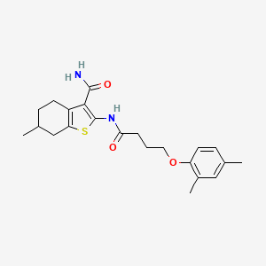 2-(4-(2,4-Dimethylphenoxy)butanamido)-6-methyl-4,5,6,7-tetrahydrobenzo[b]thiophene-3-carboxamide