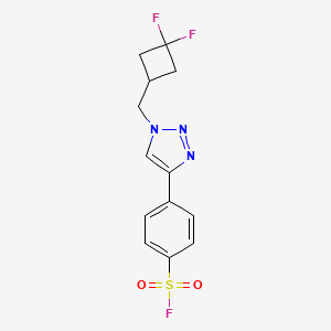 4-[1-[(3,3-Difluorocyclobutyl)methyl]triazol-4-yl]benzenesulfonyl fluoride