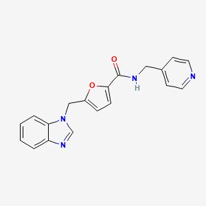 5-((1H-benzo[d]imidazol-1-yl)methyl)-N-(pyridin-4-ylmethyl)furan-2-carboxamide