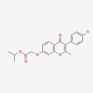molecular formula C21H19BrO5 B2415676 Methylethyl 2-[3-(4-bromophenyl)-2-methyl-4-oxochromen-7-yloxy]acetate CAS No. 610764-90-4
