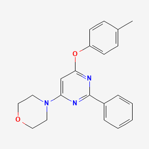 4-[6-(4-Methylphenoxy)-2-phenyl-4-pyrimidinyl]morpholine