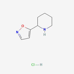 molecular formula C8H13ClN2O B2415694 2-Isoxazol-5-ylpiperidine hydrochloride CAS No. 1545213-37-3