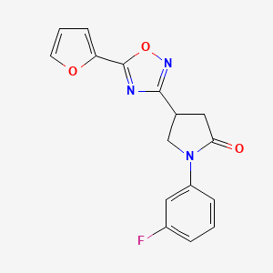 1-(3-Fluorophenyl)-4-(5-(furan-2-yl)-1,2,4-oxadiazol-3-yl)pyrrolidin-2-one