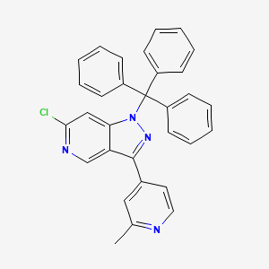 6-chloro-3-(2-methylpyridin-4-yl)-1-trityl-1H-pyrazolo[4,3-c]pyridine