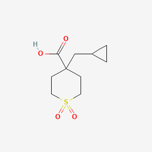 4-(Cyclopropylmethyl)-1,1-dioxo-1Lambda(6)-thiane-4-carboxylic acid