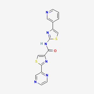 2-(pyrazin-2-yl)-N-(4-(pyridin-3-yl)thiazol-2-yl)thiazole-4-carboxamide