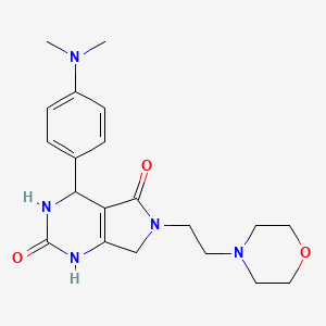 4-(4-(dimethylamino)phenyl)-6-(2-morpholinoethyl)-3,4,6,7-tetrahydro-1H-pyrrolo[3,4-d]pyrimidine-2,5-dione