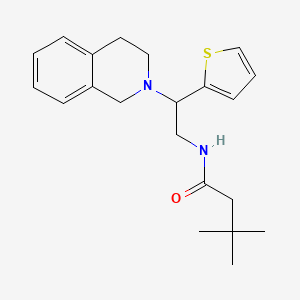N-(2-(3,4-dihydroisoquinolin-2(1H)-yl)-2-(thiophen-2-yl)ethyl)-3,3-dimethylbutanamide