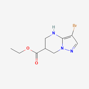 molecular formula C9H12BrN3O2 B2415720 Ethyl 3-bromo-4,5,6,7-tetrahydropyrazolo[1,5-a]pyrimidine-6-carboxylate CAS No. 1273567-46-6