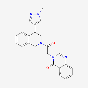 3-(2-(4-(1-methyl-1H-pyrazol-4-yl)-3,4-dihydroisoquinolin-2(1H)-yl)-2-oxoethyl)quinazolin-4(3H)-one
