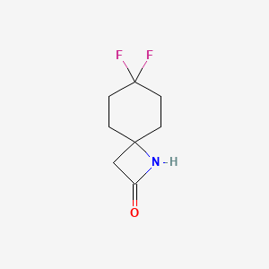 molecular formula C8H11F2NO B2415726 7,7-Difluoro-1-azaspiro[3.5]nonan-2-one CAS No. 2002016-09-1
