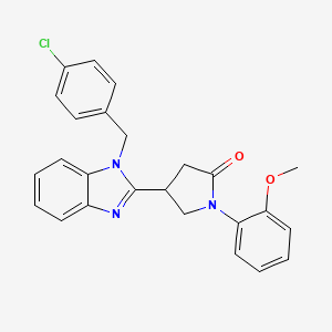 4-(1-(4-chlorobenzyl)-1H-benzo[d]imidazol-2-yl)-1-(2-methoxyphenyl)pyrrolidin-2-one