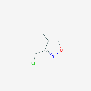 molecular formula C5H6ClNO B2415740 3-(Chloromethyl)-4-methyl-1,2-oxazole CAS No. 2095410-78-7